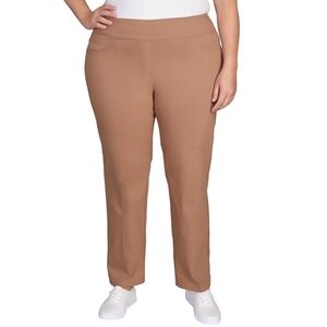 🌈Ruby Rd. 22W Plus Rayon Tan 'Sable' Pull On Medium Length Millennium Pant